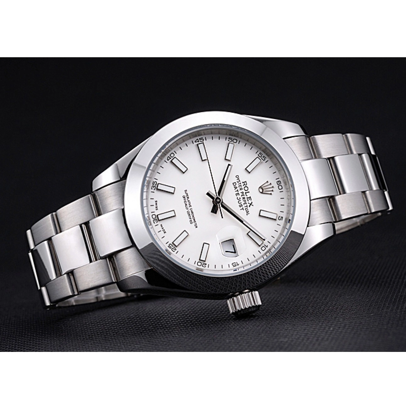 Aaa fake watches Datejust Case 622266 Rolex Steel Stainless Dial White 0624